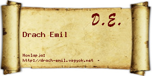 Drach Emil névjegykártya